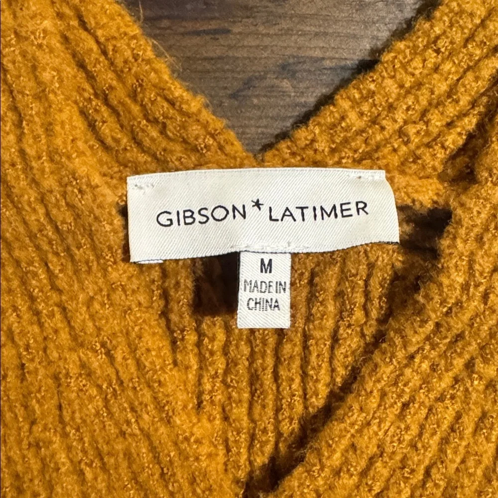 Gibson Latimer Golden Knit V-Neck Boho Sweater - Picture 2 of 10
